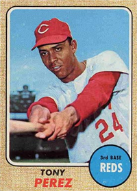 1968 Topps Baseball  Card #130  Tony Perez (Hall of Fame)