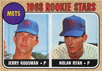 1968 Topps Baseball  Card #177  Nolan Ryan (Rookie) (Hall of Fame)