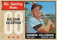 1968 Topps Baseball  Card #361  Harmon Killebrew All Star (Hall of Fame)