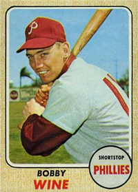 1968 Topps Baseball  Card #396  Bobby Wine