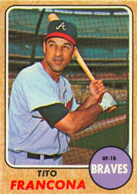 1968 Topps Baseball  Card #527  Tito Francona