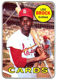 1969 Topps Baseball  Card #85  Lou Brock (Hall of Fame)