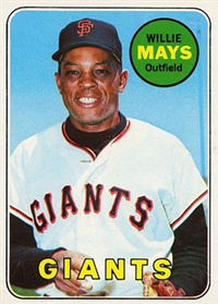 1969 Topps Baseball  Card #190  Willie Mays (Hall of Fame)