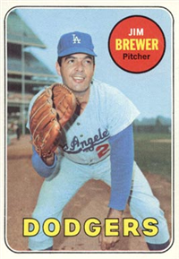 1969 Topps Baseball  Card #241  Jim Brewer
