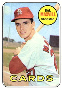 1969 Topps Baseball  Card #320  Dal Maxvill