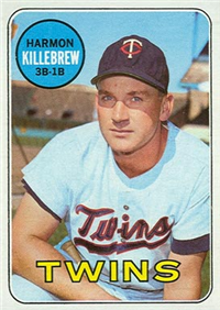 1969 Topps Baseball  Card #375  Harmon Killebrew (Hall of Fame)