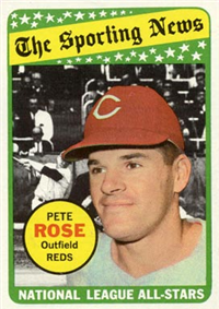 1969 Topps Baseball  Card #424  Pete Rose All Star