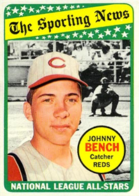 1969 Topps Baseball  Card #430  Johnny Bench All Star (Hall of Fame)