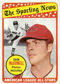 1969 Topps Baseball  Card #435  Sam McDowell All-Star