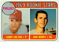 1969 Topps Baseball  Card #454  Phillies Rookies (Yellow Lettering)