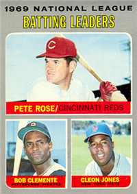 1970 Topps Baseball  Card #61  NL Bartting Leaders (Clemente, Rose, etc.)