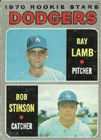 1970 Topps Baseball  Card #131  Dodgers Rookies (Ray Lamb, Bob Stinson)