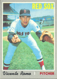 1970 Topps Baseball  Card #191  Vicente Romo