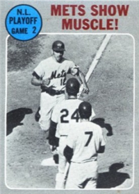 1970 Topps Baseball  Card #196  NLCS Game 1 (Mets Show Muscle)