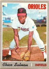 1970 Topps Baseball  Card #301  Chico Salmon