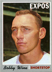 1970 Topps Baseball  Card #332  Bobby Wine