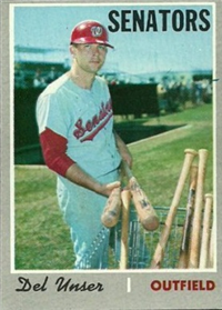 1970 Topps Baseball  Card #336  Del Unser