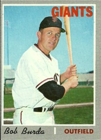 1970 Topps Baseball  Card #357  Bob Burda