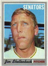 1970 Topps Baseball  Card #389  Jim Shellenback