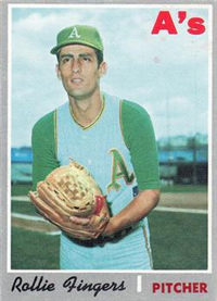 1970 Topps Baseball  Card #502  Rollie Fingers (Hall of Fame)