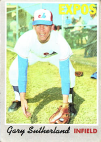 1970 Topps Baseball  Card #632  Gary Sutherland