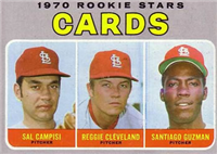 1970 Topps Baseball  Card #716  Cards Rookies (Sal Campisi)(Reggie Cleveland, Santiago Guzman)