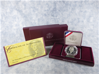 Thomas Jefferson 250th Anniversary Silver Dollar Proof in Box with COA  (U.S. Mint, 1993-S)