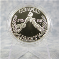 Olympic Silver Dollar Proof in Box with COA  (US Mint, 1988)