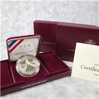 Olympic Silver Dollar Proof in Box with COA  (US Mint, 1988)