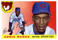 1955 Topps Baseball  Card #28  Ernie Banks (Hall of Fame)