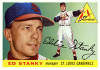 1955 Topps Baseball  Card #191  Eddie Stanky Manager