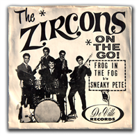 THE ZIRCONS    Frog In The Fog    (De Ville  120)   45 RPM Record with Picture Sleeve