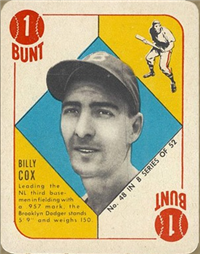 1951 Topps Blue Backs Baseball Card  #48  Billy Cox
