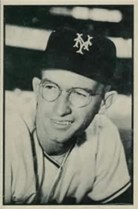 1953 Bowman Black and White Baseball Card  #3  Bill Rigney