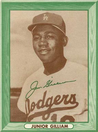 1958 Bell Brand Dodgers Baseball  Card   Junior Gilliam