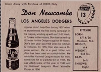 1958 Hires Root Beer Baseball Card  #13  Don Newcome