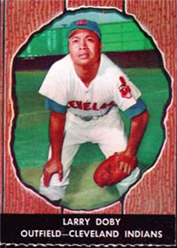 1958 Hires Root Beer Baseball Card  #17  Larry Doby  (Hall of Fame)