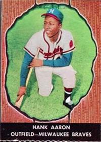 1958 Hires Root Beer Baseball Card  #44  Hank Aaron  (Hall of Fame)
