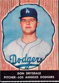 1958 Hires Root Beer Baseball Card  #55  Don Drysdale  (Hall of Fame)
