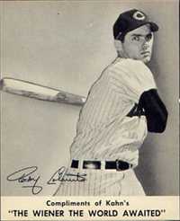 1959 Kahn's Wieners Baseball Card  #7  Rocky Colavito