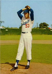 1959 Morrell Meats Dodgers Baseball  Card   Don Drysdale  (Hall of Fame)