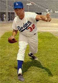 1959 Morrell Meats Dodgers Baseball  Card   Sandy Koufax  (Hall of Fame)