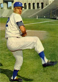 1959 Morrell Meats Dodgers Baseball  Card   Johnny Podres
