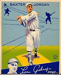 (R320)  1934 Goudey Big League Baseball Card  #31  Baxter Jordan