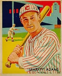 (R327)  1934-36 National Chicle Diamond Stars Baseball Card  #24  Sparky Adams