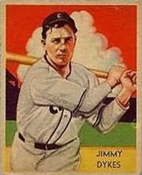(R327)  1934-36 National Chicle Diamond Stars Baseball Card  #42  Jimmy Dykes