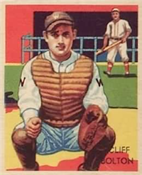 (R327)  1934-36 National Chicle Diamond Stars Baseball Card  #47  Cliff Bolton