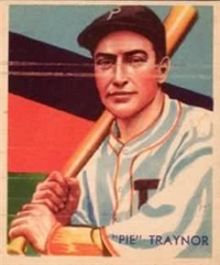 (R327)  1934-36 National Chicle Diamond Stars Baseball Card  #99  Pie Traynor  (Hall of Fame)