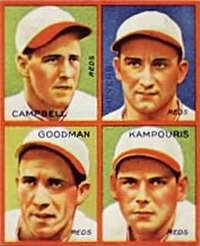 (R321)  1935 Goudey Big League Puzzle   Baseball Card   Campbell/Myers/Goodman/Kampouris
