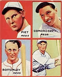 (R321)  1935 Goudey Big League Puzzle   Baseball Card   Comorsky/Bottomley (Hall of Fame)/Adm